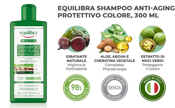 EQUILIBRA TRICOLOGICA - Anti-Aging Farbschutz Shampoo 300ml